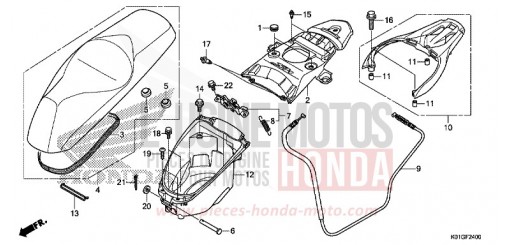 SEAT/LUGGAGE BOX SH125ADG de 2016